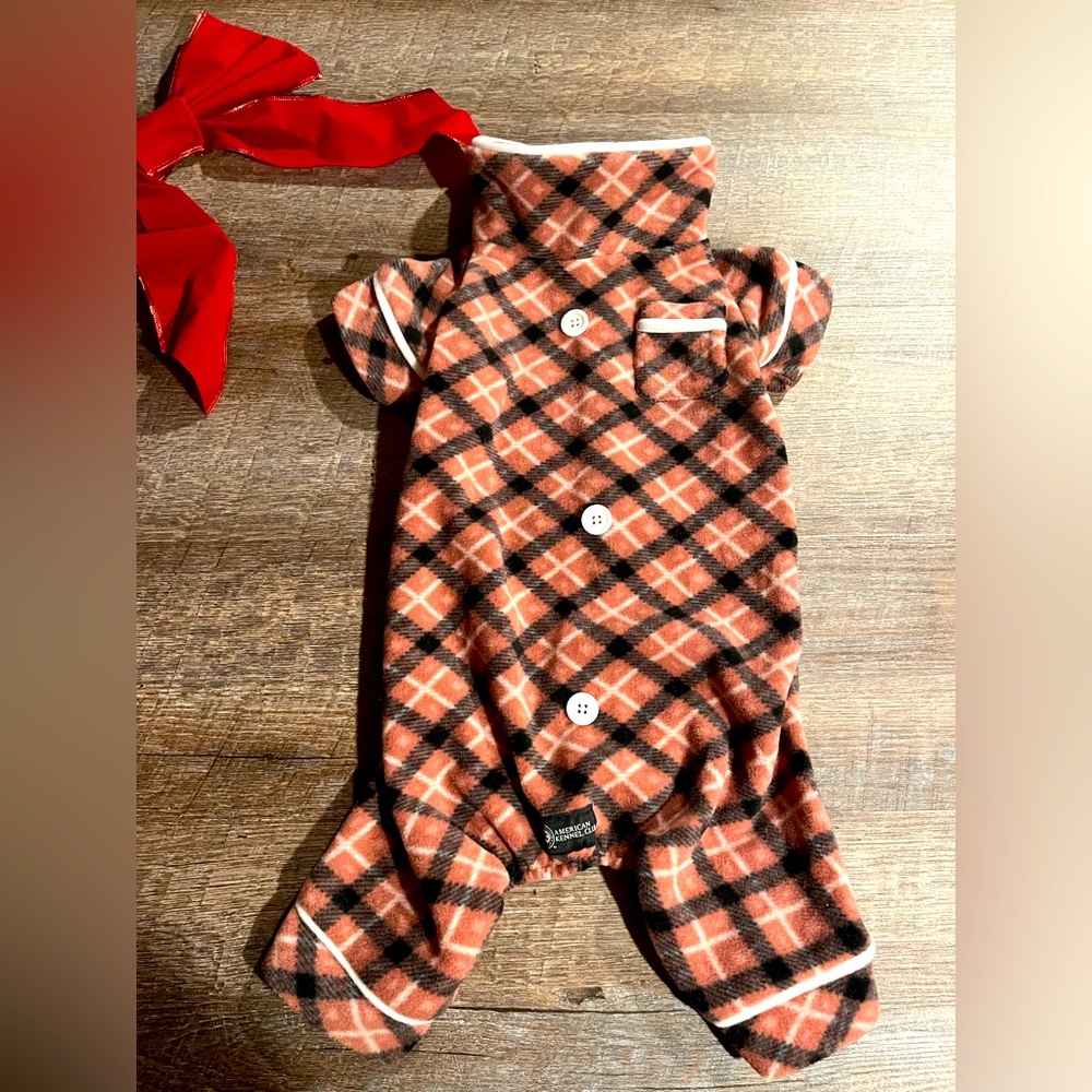 ⚫️ NWOT American Kennel Club Pink Argyle Dog Outfit Sz L
